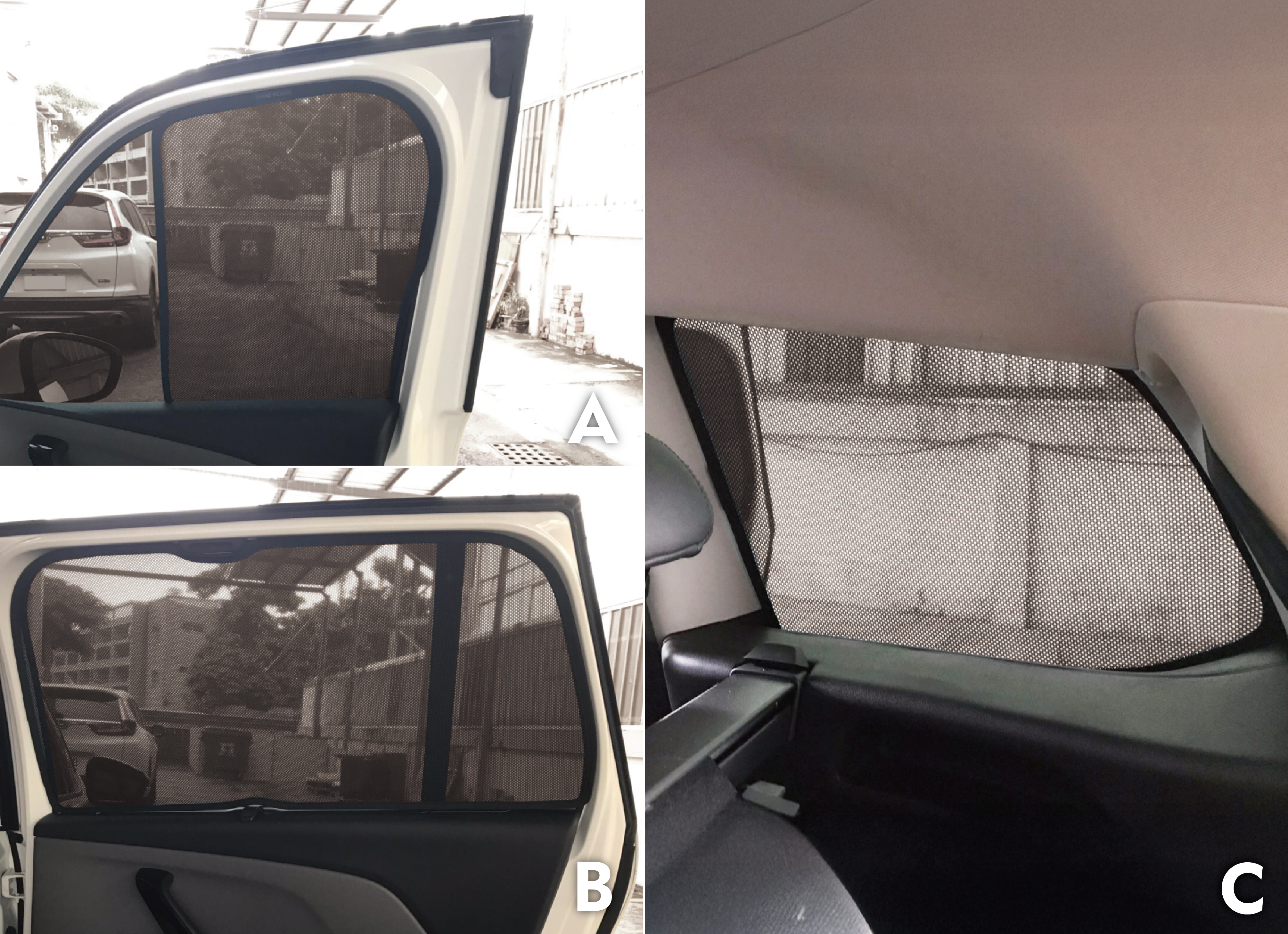 CITROEN GRAND C4 PICASSO 7 SEATER 汽車遮陽簾