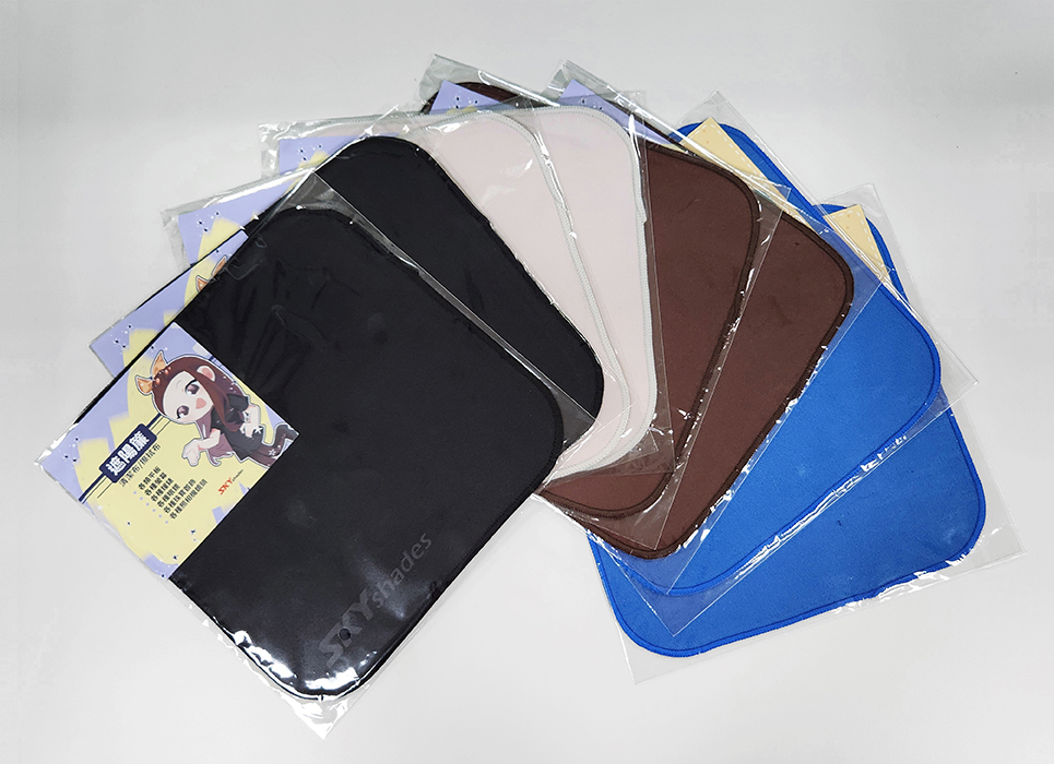 汽車遮陽簾擦拭布(顏色：黑色、灰色、咖啡、藍色)