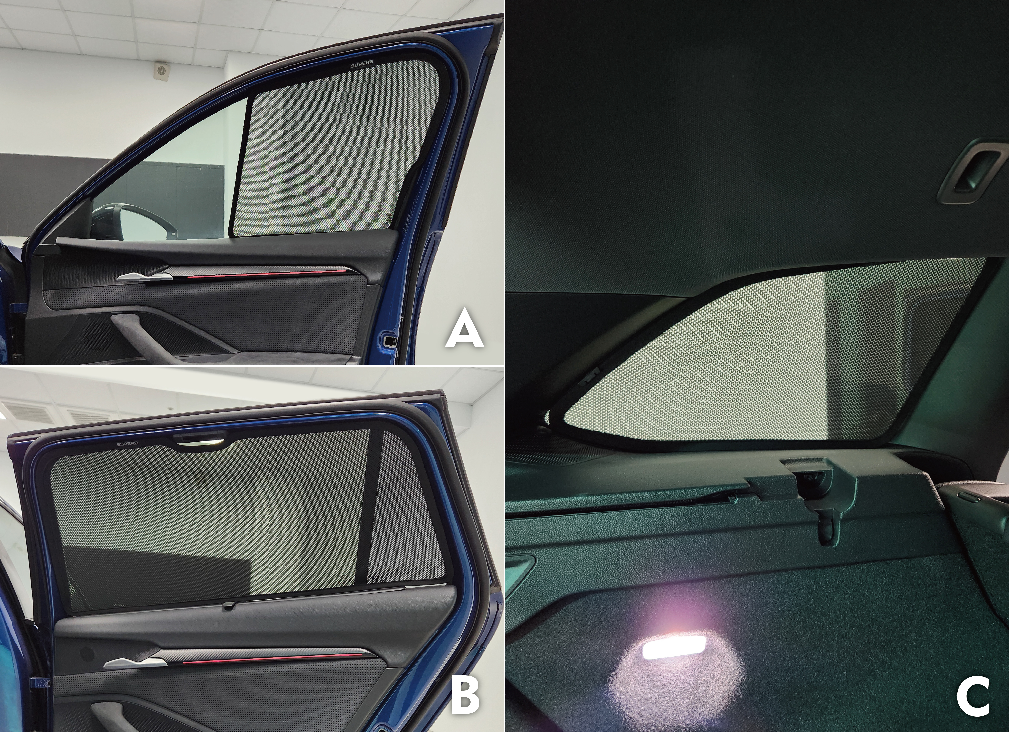 SKODA SUPERB GEN4 COMBI (五門旅行車) 汽車遮陽簾